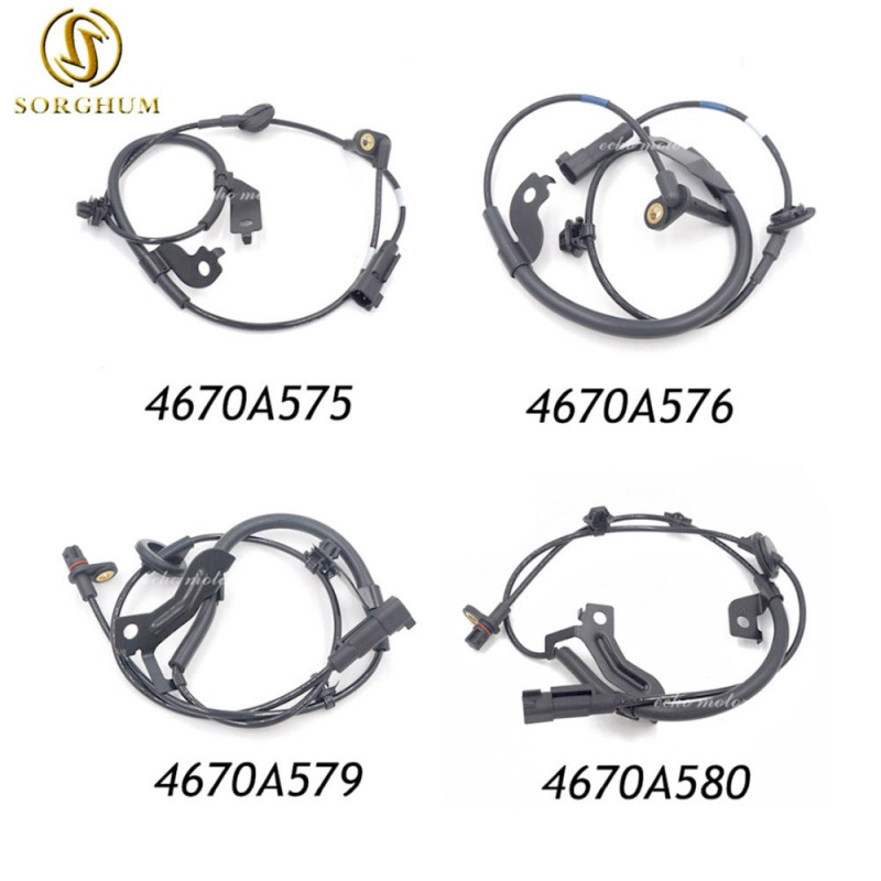 4pack Främre Bak Magmuskler Hjul Hastighet Sensorer Uppsättning För Mitsubishi Lancer Främling 4670a576 4670a575