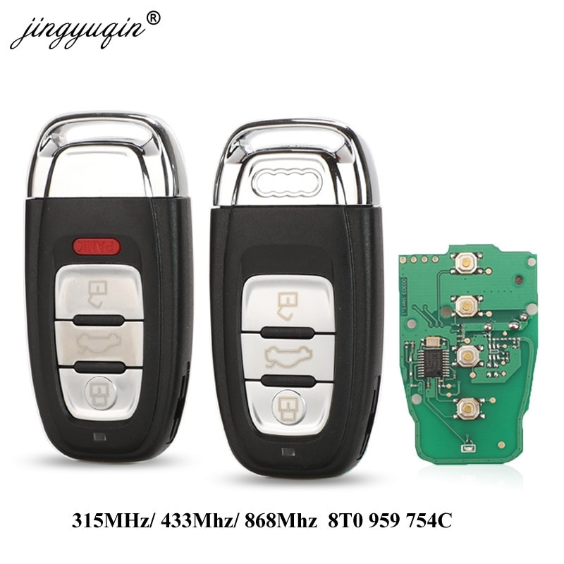 Jingyuqin Smart Avlägsen Nyckel Keyless 3 4 Knapp 315mhz 433mhz 868mhz 8t0 959 754c För För Audi Q5 A4l A5 A6