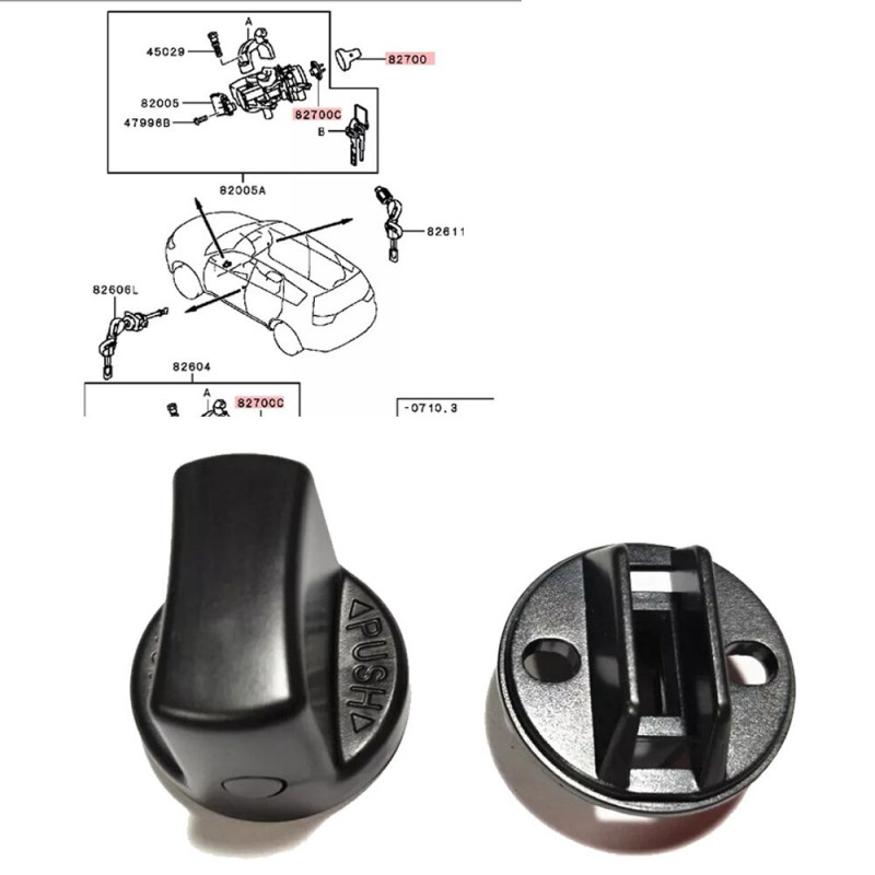 Jeazea Tändning Nyckel Knopp Start Växla Bas För Mitsubishi Lancer 2008 För Mitsubishi Främling 20072013 4408a167