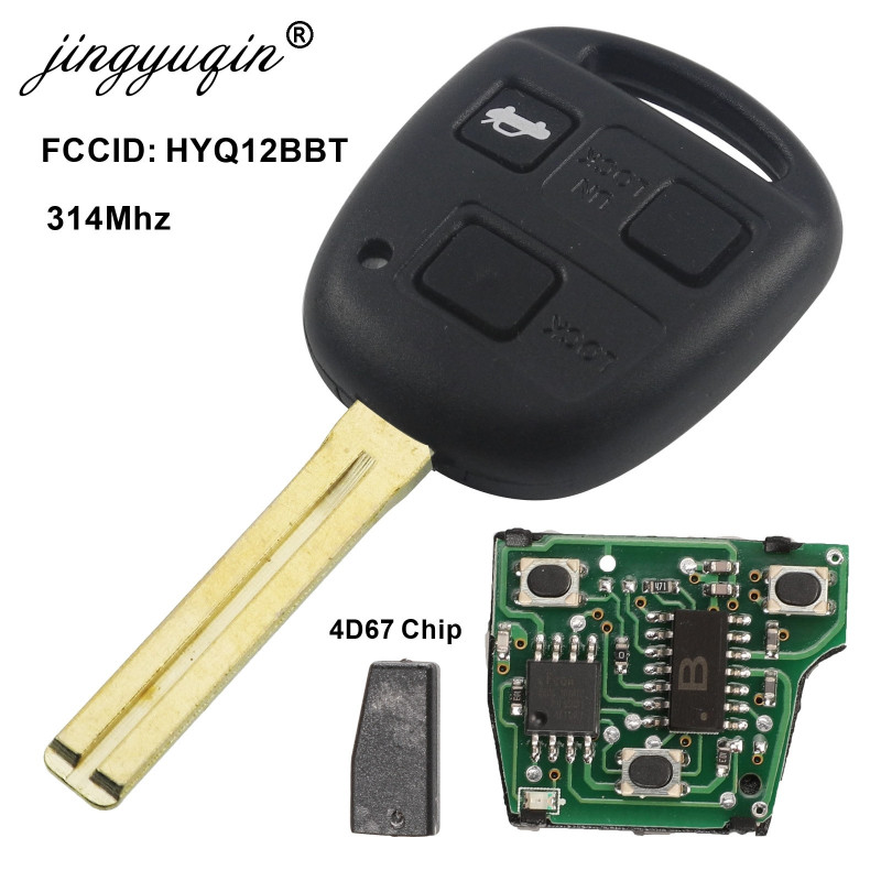 Jingyuqin 314mhz 3buttons Avlägsen Nyckel För Lexus Rx330 20042006 Rx350 20072009 Ls430 Es330 Sc430 Passa Toyota