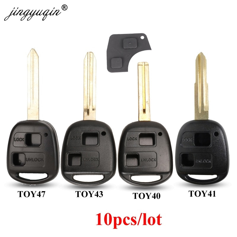 Jingyuqin 10x 2bt Toy41 Toy43 Toy47 Toy48 Avlägsen Bil Nyckel Fob Fall Skal För Toyota Camry Rav4 Corolla Prado