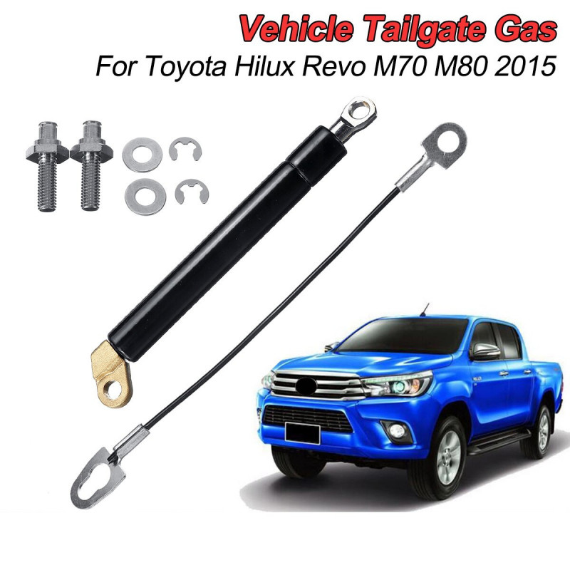 1 St Rostfri Stål Bak Baklucka Långsam Ner Chock Upp Hiss Gas Struts Tillbehör För Toyota Hilux Revo M70 M80