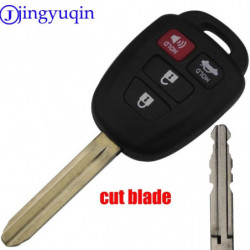 Jingyuqin Skära Blade4 Knappar Bil Nyckel Skal Fall Fob Omslag För Toyota Camry 2012 2013 2014 2015 Corolla 2014