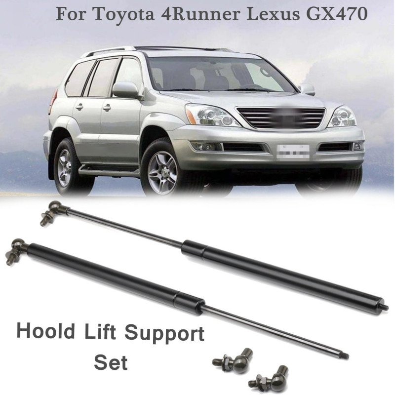 2pcs Bil Främre Huva Hiss Stöder Chock Stag Spjäll Stötta Stång För Toyota 4 Löpare För Lexus Gx470 20032009