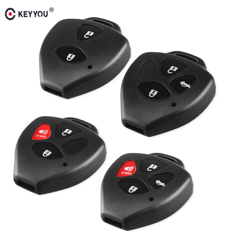 Keyyou 10x 2 3 4 Knappar Avlägsen Bil Nyckel Skal Plast Fob För Toyota Camry Corolla Avalon Venza 2007 2008 2009