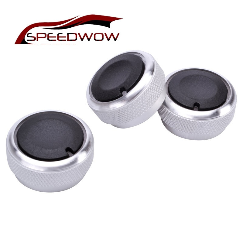 Speedwow 3pcs Massa Aluminium Växla Knoppar Passa Luft Conditioning Knopp Omslag Värme Kontrollera Växla För