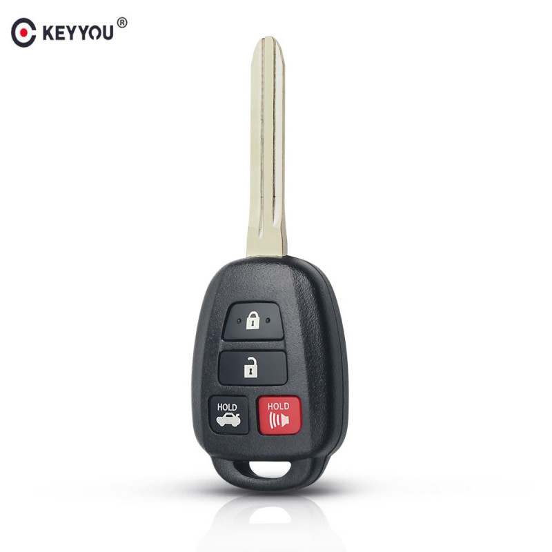 Keyyou 4 Knappar Avlägsen Bil Nyckel Skal Fall Fob För Toyota Camry 2012 2013 2014 2015 Corolla 2014 2015 Med