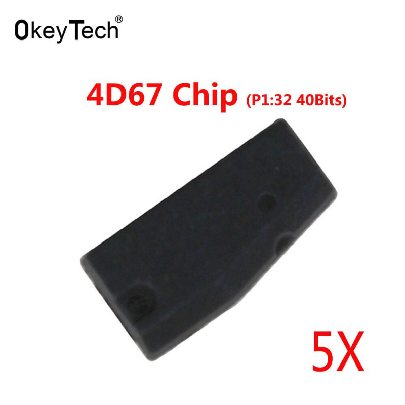 Okeytech 5pcs Massa 4d67 Chip Bil Bil För Toyota Transponder Id4d67 Chip P132 40 Bit För Toyota Camry Corolla