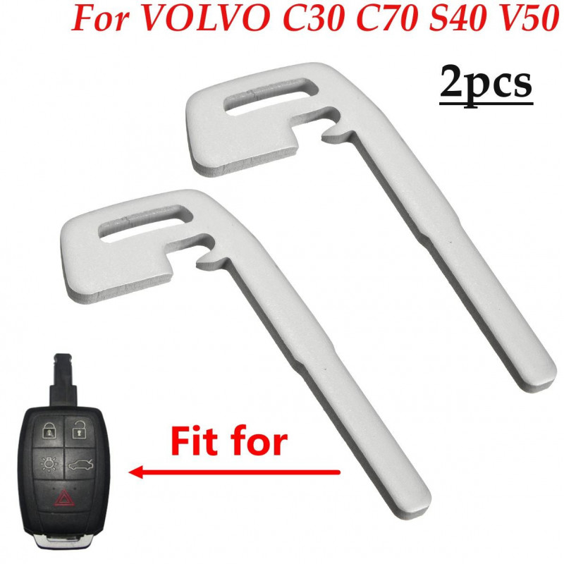 1 St 2pcs Avlägsen Inträde Keyless Fall Blad Tom Oklippt Nyckel Fall Föra In Ersättning För Volvo S40 20052010