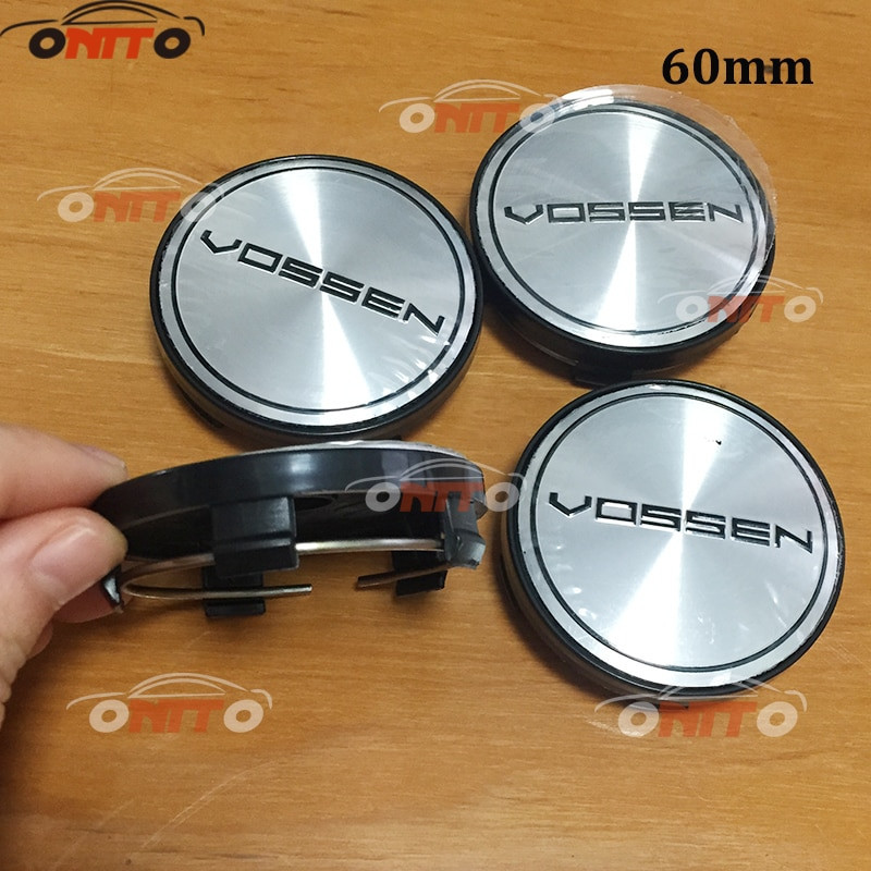 4pack 60mm 56mm Silver Logotyp Vossen Emblem Hjul Centrum Caps Nav Keps Fälgar Keps Emblem För Vossen Bil Hjul