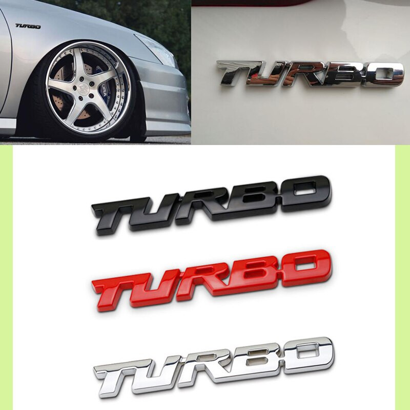 Bil Tillbehör 1 St Bil 3d Metall Märka Motor Kropp Emblem Sticker Dekoration Turbo Bricka För Turbo Logotyp