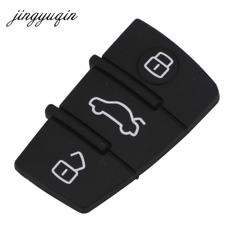 Jingyuqin 2pcs För Audi A3 A4 A5 A6 A8 Q5 Q7 Tt S Linje Rs Sudd Knapp Vaddera Avlägsen Flip Nyckel Fob 3 Knappar