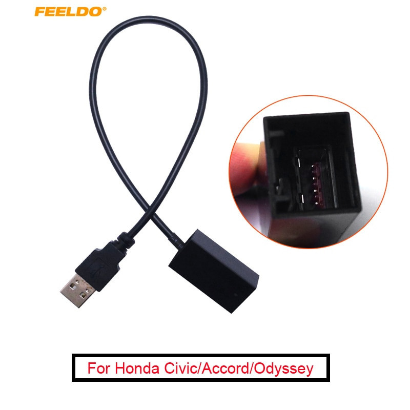 Feeldo 1 St Aux Förlängning Usb Adapter Kabel Tråd För Honda Medborgerlig Jazz Crv Bevilja Costa Odyssey Oem