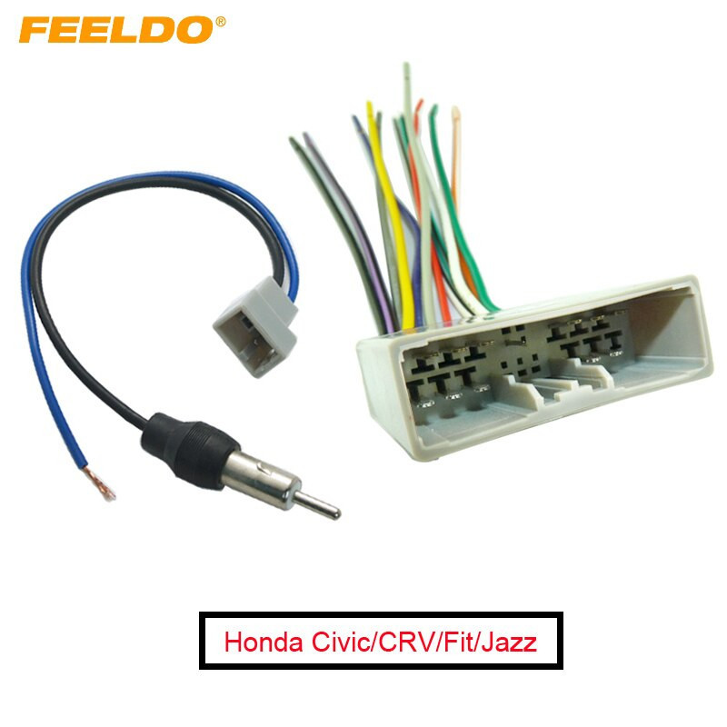 Feeldo 5ställ Bil Radio Audio Stereo Tråd Sele Antenn Adapter För Honda 0608 Medborgerlig Passa Crv Acura Fd1652