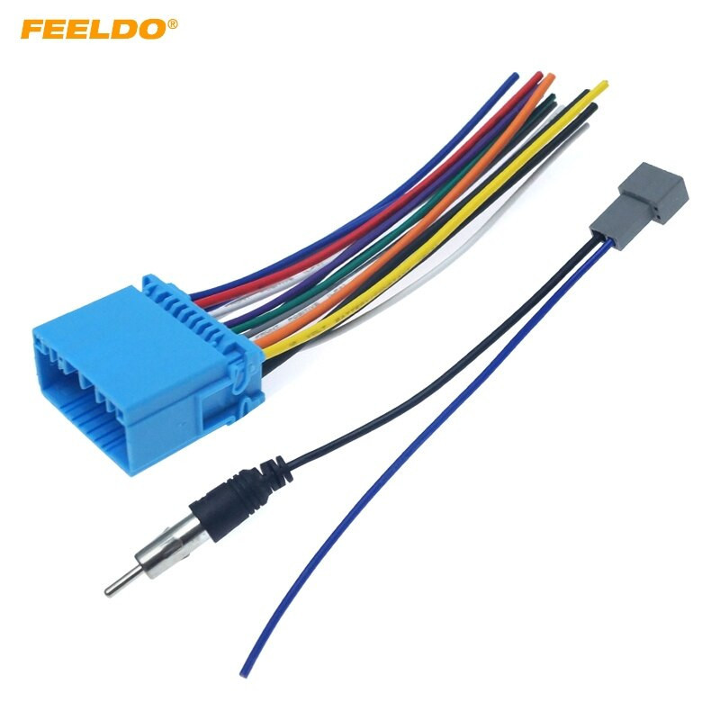 Feeldo 1set Bil Audio Stereo Huvud Enhet Sele Med Radio Antenn Adapter Kabel För Honda Acura Mazda Suzuki Am1577