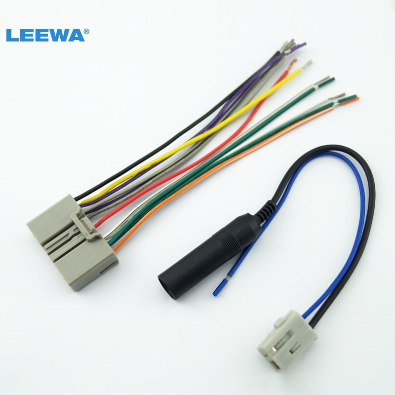 Leewa Bil Audio Cd Spelare Radio Stereo Ledningar Sele Antenn Adapter Plugg För Honda Medborgerlig Passa Crv Odyssey