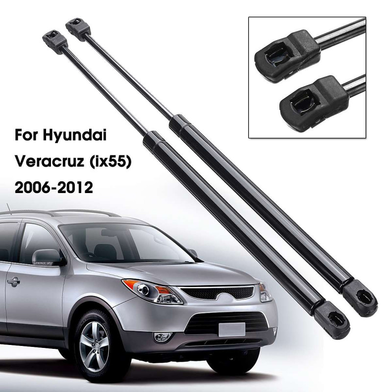 2pcs 455mm Främre Huva Hiss Stöd Lyft Stag Chock Gas Laddad Spjäll För Hyundai Veracruz Ix55 20062012