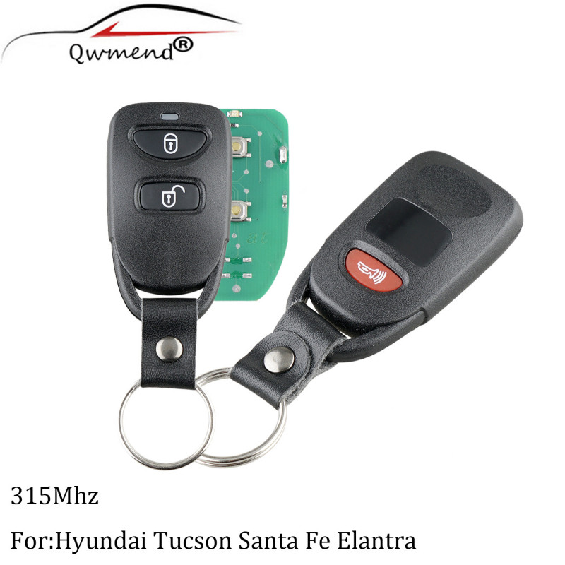 2buttons Panik Avlägsen Nyckel För Hyundai Tucson Santa Fe Elantra 2005 2006 2007 2008 2009 2010 2011 Keyless