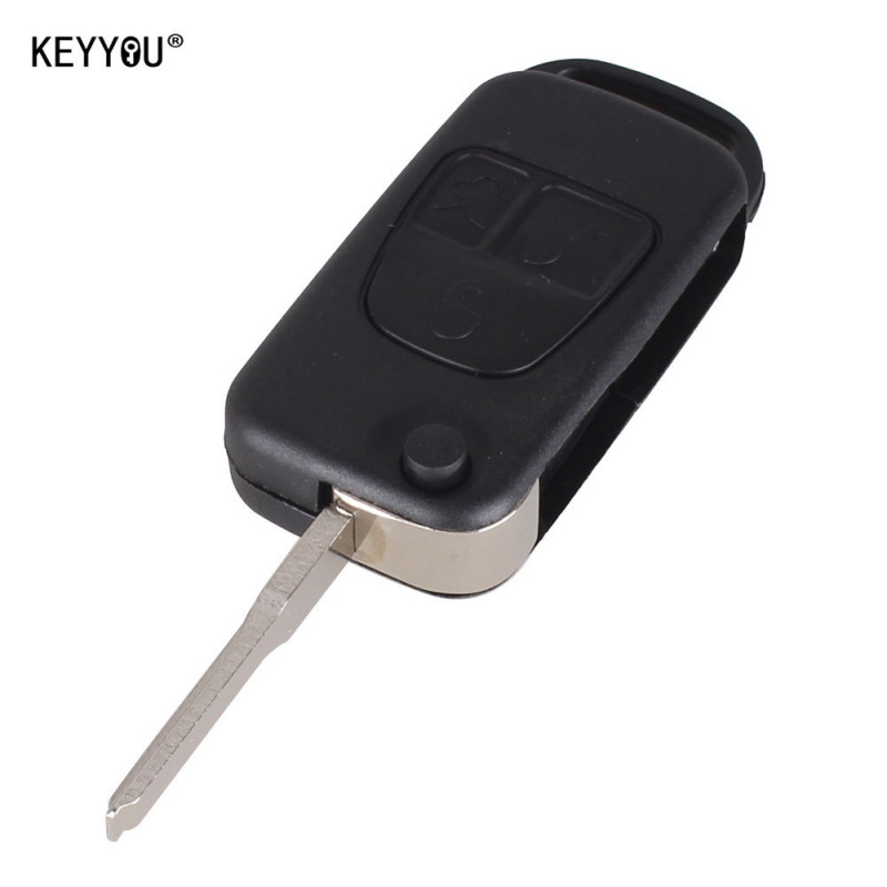 Keyyou 5pcs Flip Hopfällbar Bil Skal Avlägsen Nyckel Fob Fall 3 Knapp För Mercedes Benz Ml C Cl S Sl Sel