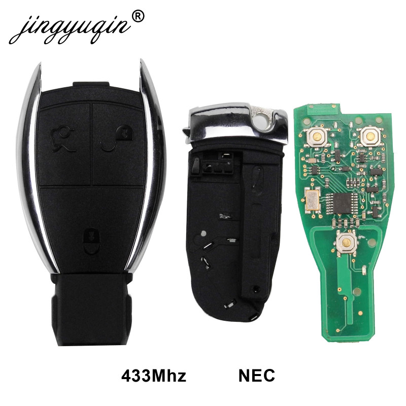 Jingyuqin 5pcs Nec 3 Knappar Avlägsen Nyckel 433mhz För Mercedes Benz 19982012 En B C E G R S Klass Cl Clk Cls