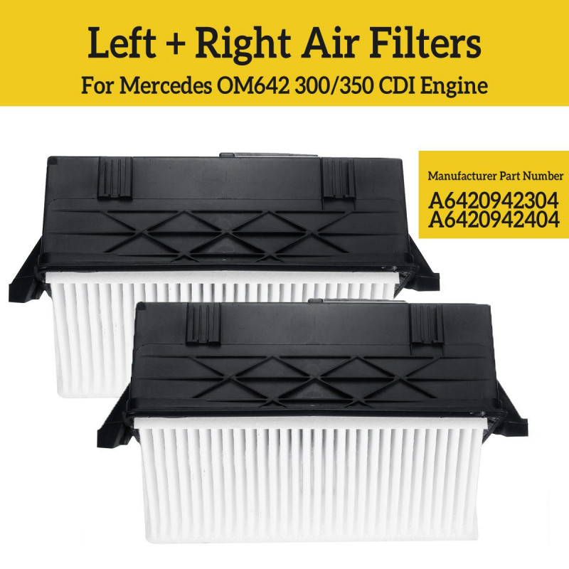 2pcs Vänster Rätt Luft Filter För Mercedes 6420940000 A6420940000 Bilar Filter