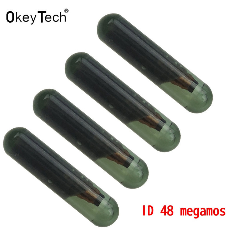 Okeytech 10 St Professionell Id48 Glas Transponder Chip Bil Nyckel För Vw Audi Volkswagen Bil Chip Id 48 Oem Megamos