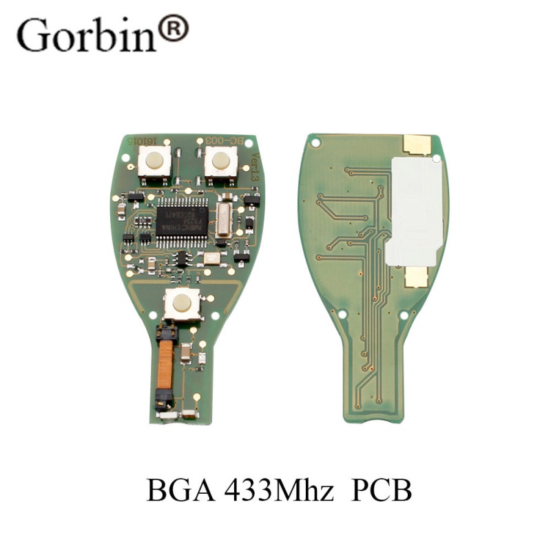 Gorbin 3 Knappar Avlägsen Smart Nyckel Krets Styrelse För Mercedes Benz Kan Byta Ut Nec Och Bga Typ År 2000
