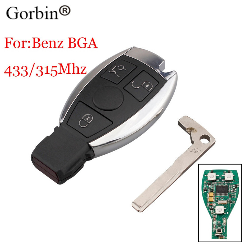 Gorbin 3buttons 433 315mhz Smart Infraröd Nyckel För Mercedes Benz Stöder Nec Och Bga Typ Bil Avlägsen Kontrollant