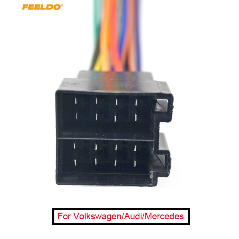 Feeldo 1 St Bil Oem Audio Stereo Ledningar Sele För Volkswagen Audi Mercedes Installera Eftermarknad Stereo Am1770