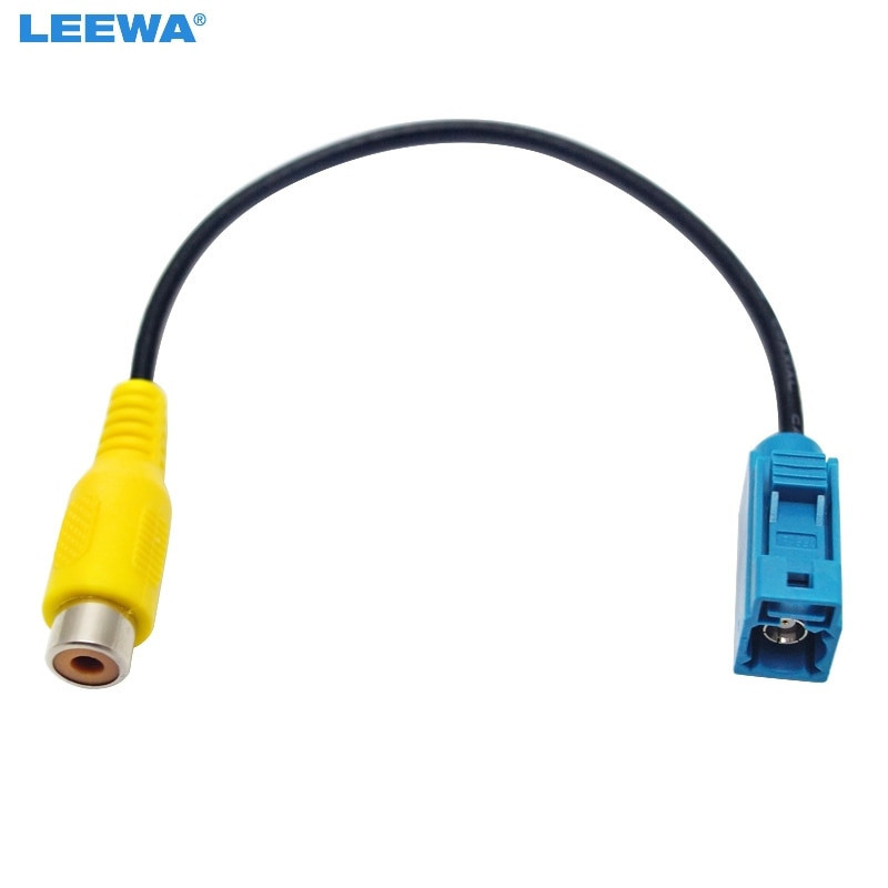 Leewa Bil Backning Kamera Adapter Fakra Rca Kabel Plugg För Mercedes För Vadställe Oem Radio Huvud Enhet Ca3952