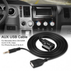 Bil Audio Aux Usb Adapter Kabel För Mercedes Benz C63 E200l Cls E S Ml Klass Bil Usb Hamn Araba Aksesuar Bil Tillbehör