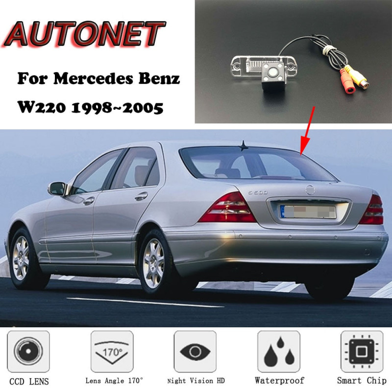 Autonet Säkerhetskopiering Bak Se Kamera För Mercedes Benz W220 1998 1999 2000 2001 2002 2003 2004 2005 Natt