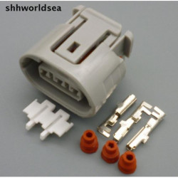 Shhworldsea 50sets 3 Stift Bil Elektrisk Connector Plugg Omformare Leda Reparera Passar För Mitsubishi Oval Sele