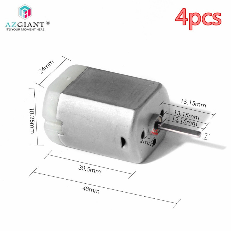 Azgiant 4pack Massa Dc12v 14000rpm Kol Borsta Dc Motor Bil Dörr Låsa Motor 13mm D Slända För Mitsubishi Lancer