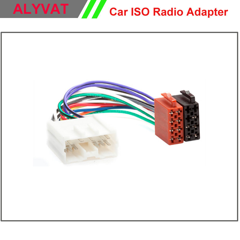 Bil Iso Stereo Ledningar Sele För Mitsubishi 19962006 Leda Vävstol Tråd Kabel Bil Radio Adapter Connector Adapter