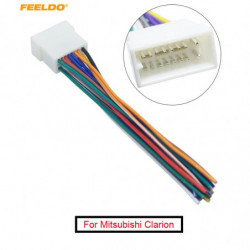 Feeldo 1 St Bil 16pin Tråd Sele Plugg Kabel Kvinna Connector För Mitsubishi Galant Clarion Bil Radio Stereo Fd1670