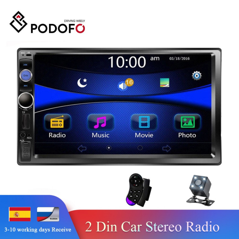 Podofo Radio 2 Dån Bil Multimedia Spelare 7 Tum Autoradio 2din Stereo Android Mirror För Volkswagen Nissan