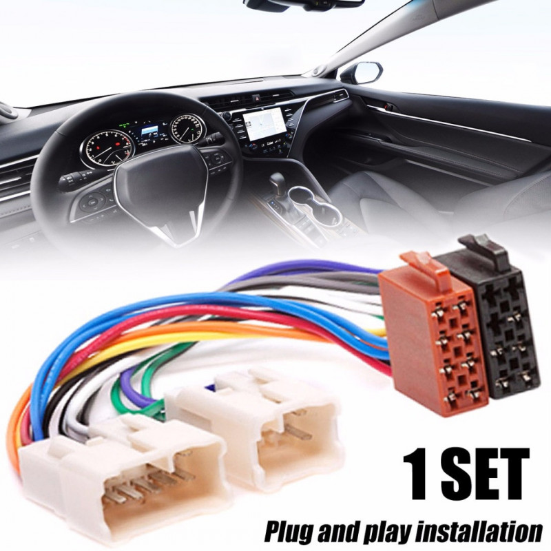 Mayitr 1 St Iso Ledningar Sele Stereo Radio Plugg Adapter Ledningar Connector För Toyota Bil Elektronik Delar