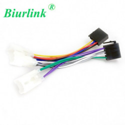 Biurlink Iso Ledningar Leda Sele Adapter Plugg Kabel För Toyota Land Cruiser Mr2 Rav4 Highlander Prius Yaris Camry