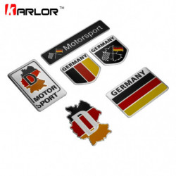 Mode Tyskland Flagga Samling Deutsch Kvalitet 3d Aluminium Bil Bil Bricka Emblem 3m Sticker För Vw Audi Mercedes