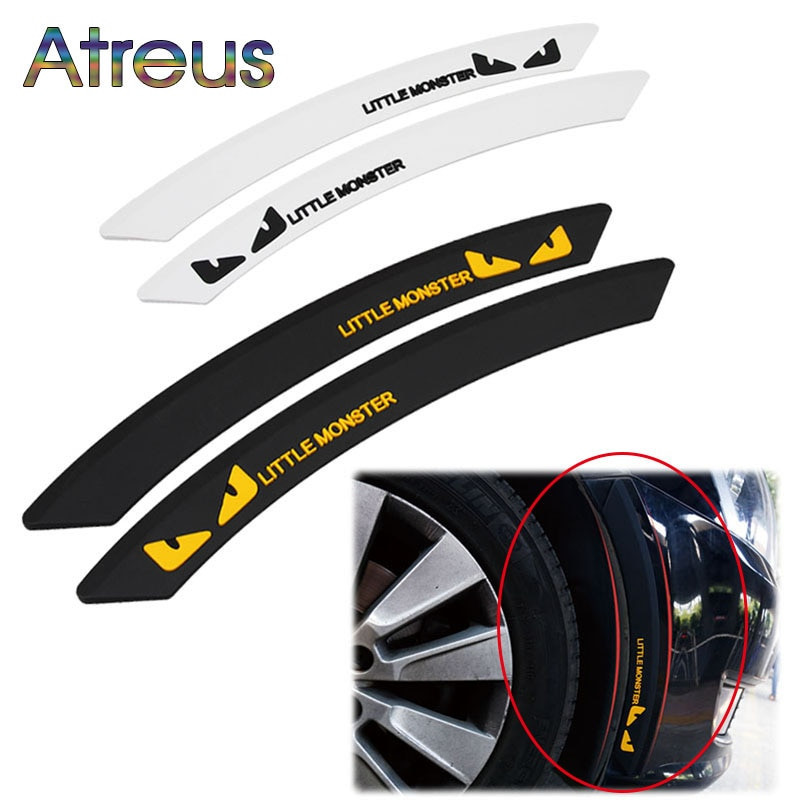 Atreus Bil Hjul Ögonbryn Dekorativ Anti Kollision Remsa Sticker För Mercedes W203 Bmw E90 F30 F10 Volvo Xc60