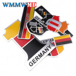 Tyskland Flagga Samling Deutsch Kvalitet 3d Aluminium Bil Bil Bricka Emblem 3m Sticker För Bmw Audi Mercedes Opel