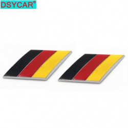 Dsycar 2pcs Par 3d Metall Tysk Flagga Bil Kropp Sida Fender Bak Trunk Emblem Bricka För Volkswagen Audi Bmw Mercedes