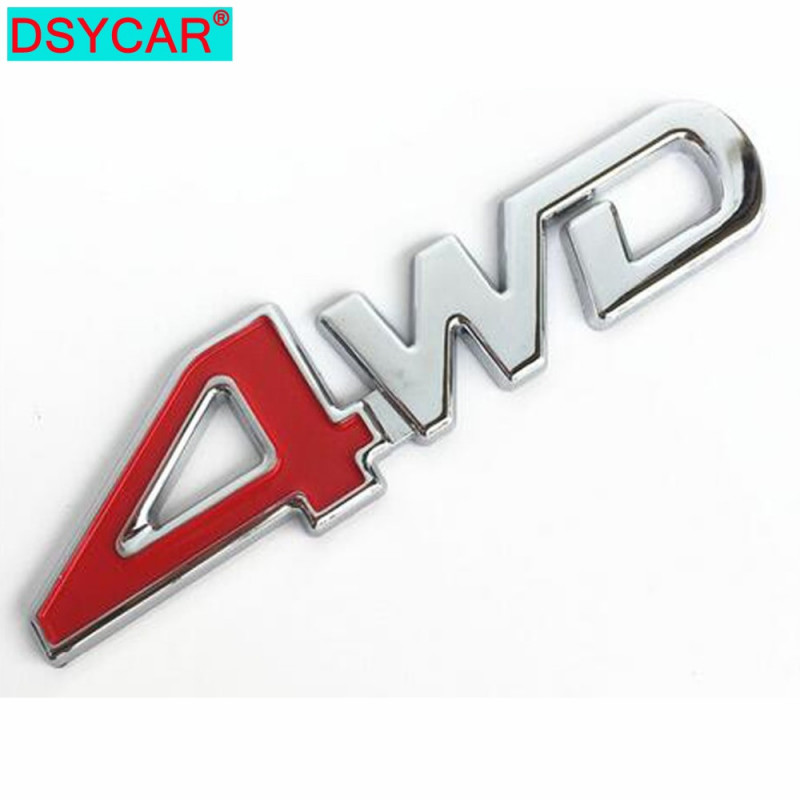 Dsycar 3d Metall 4wd Fyra Hjul Kör Bil Sticker Emblem Bricka För Jeep Bmw Vadställe Lifan Nissan Mazda Audi