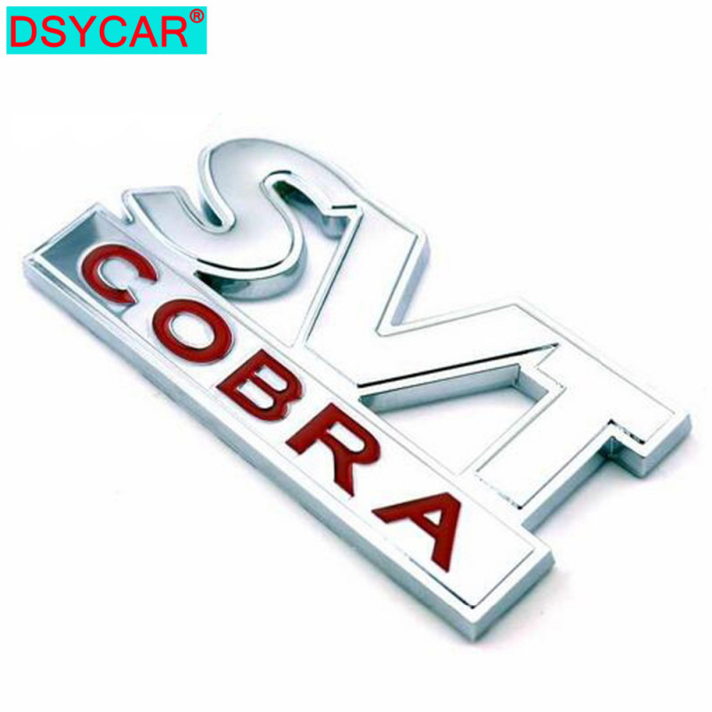 Dsycar 3d Metall Svt Kobra Bil Sticker Emblem Bricka För Jeep Bmw Vadställe Lifan Nissan Mazda Audi Vw Honda