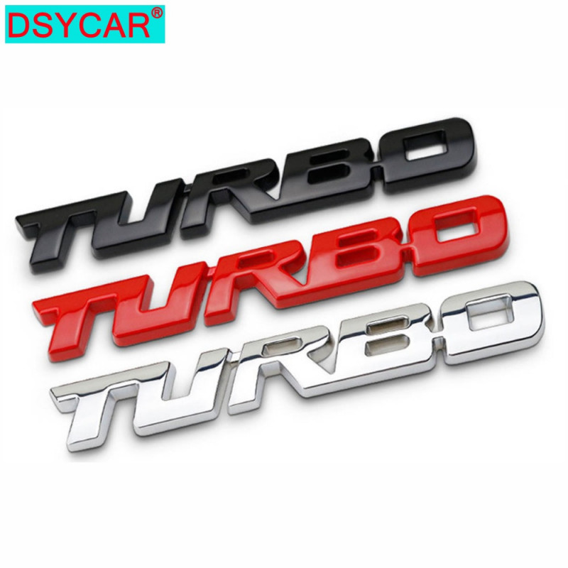 Dsycar 3d Metall Turbo Bil Sticker Emblem Bricka För Jeep Bmw Vadställe Lifan Nissan Mazda Audi Vw Honda Bil