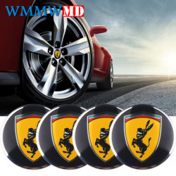 56mm 4pack 3d Metall Åsna Emblem Bricka Bil Hjul Nav Caps Sticker Dekoration För Ferrari Bmw Audi Nissan Vadställe