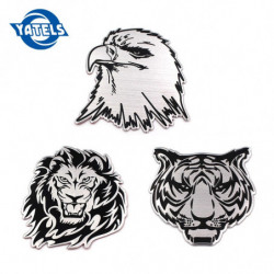 Häftigt 3d Metall Bil Djur Klistermärken Logotyp Lion Örn Tiger Emblem Bricka Dekal För Bmw Audi Vadställe