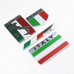 3d Aluminium Italien Bil Sticker Italien Flagga Bilstyling Tillbehör Emblem Klistermärken För Renault Skoda