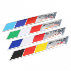 Aluminium Tyskland Italien Frankrike Flagga Bil Sticker Motorsport S Linje Emblem Bricka Sticker Bil Styling För